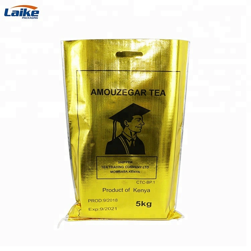 Kenya pp woven empty sack bag packaging tea 5kg with aluminum film laminated
