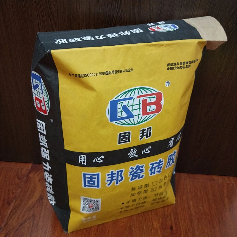 High quility kraft paper bag with valve port for cement ceramic tile glue putty powder 25kg