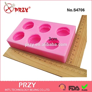 6 cavity macaron soap mold silicone mold for soap FDA silicone soap mold