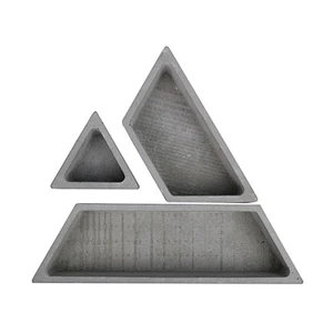 geometric series triangle trapezoid concrete flowerpot silicone mold for home decoration