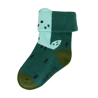 High Quality Kids 3D Cartoon Tube Knitting Jacquard Turn Over Lovely Animal  Socks