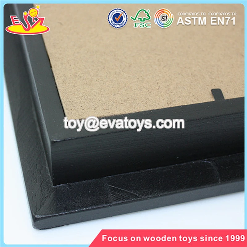 Wholesale household children wooden black picture frame top quality wooden black picture frame W09A006