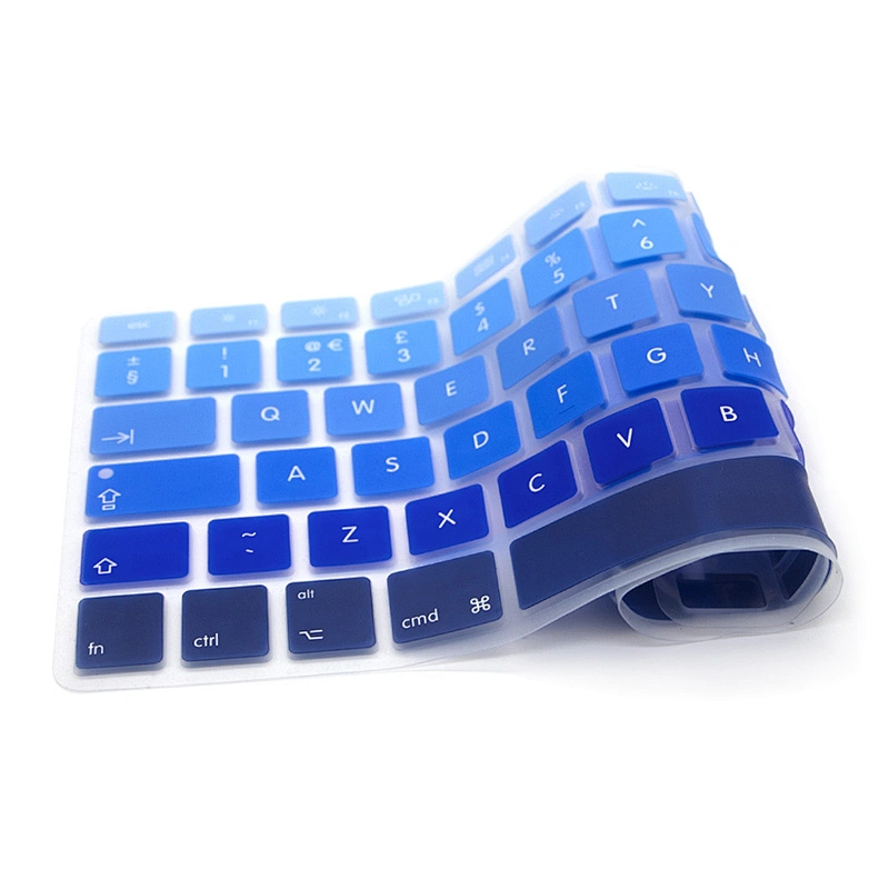 Accept Custom keyboard skins Rainbow English Silicone Keyboard Skin Cover for Macbook Air Pro 13
