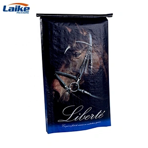 High quality feed packaging horse print food bag corn feed sack fish feed bag