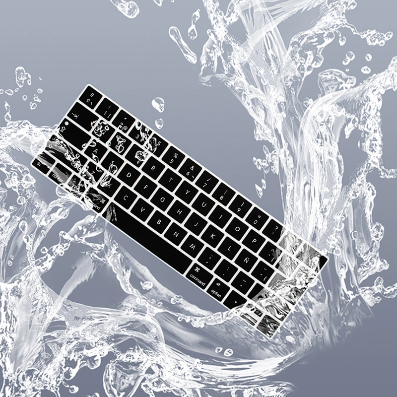 Spanish Language European Layout Keyboard Skin custom silicone keyboard cover For macbook pro 13 touch bar 15