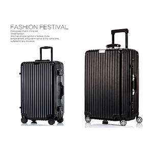 High Quality Customized Colorful Suitcase 4 Wheels Trolley Plastic Suitcase 24'' Light Weight Traveling Luggage Set
