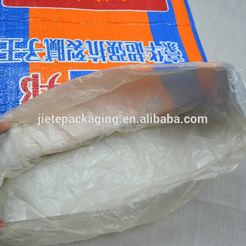 printing white pp woven fabric moistureproof wall putty bag sacks with liner 20kg