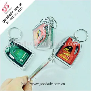 Customized blank transparent can insert pictures blank acrylic key chains