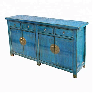 wholesale chinese antique lacquered reproduction handmade wooden lobby sideboard living room furniture