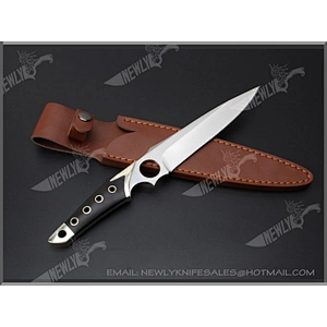 Professional Cutting Knives Leather Sheath Camping Survival Tactical Knife