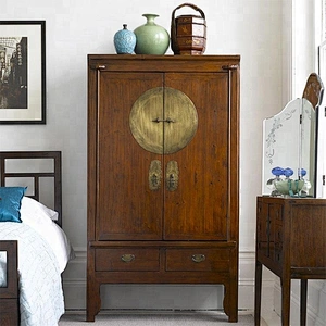 oriental solid wood pine storage bedroom furniture