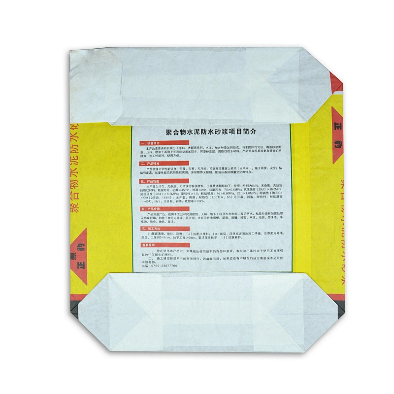 kraft paper valve bag for cement putty powder packing 20kg