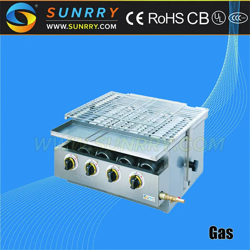 Gas and electric barbecue grill with 7000 watt terracotta barbecue grill tables (SUNRRY SY-BR280A)