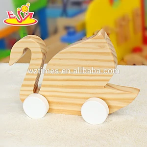 2018 venta al por mayor bebé cisne de juguete de madera de alta calidad niños cisne de juguete de madera superior moda niños cisne juguete de madera W05B149
