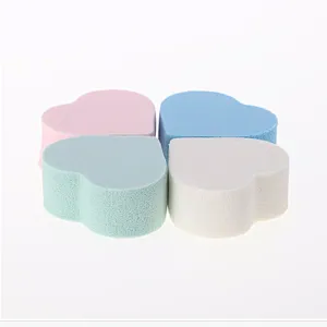 Wholesale heart shape cosmetics sponge puff latex free makeup sponge
