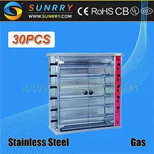 Rotisserie chicken gas oven for 30 PCS chicken rotisseries equipment (SUNRRY SY-CHR30G)