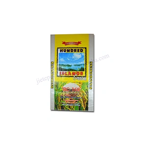 Printing yellow basmati rice 50kg bag pp woven bag with transparent window