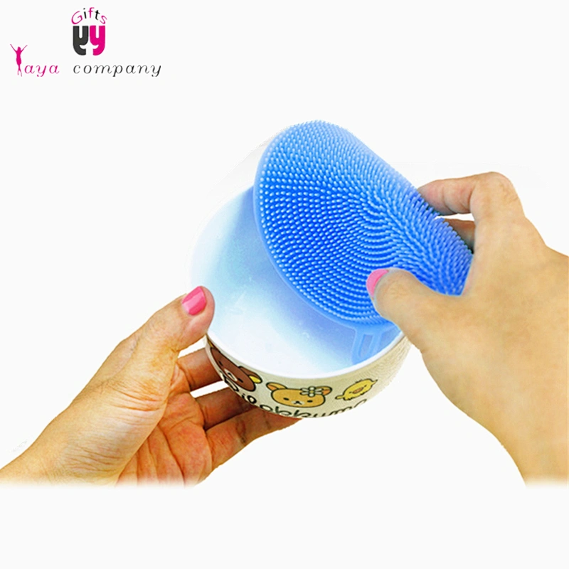 China factory safety soft colorful silicone dish brush for cleaning