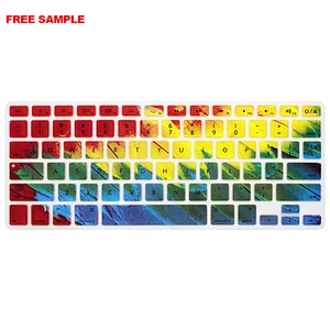 Free Sample Dust-proof Customized Multi Color Silicone Keyboard Cover for Macbook Pro 13 inch