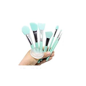 Natural Silicone brush cosmetic makeup brush set