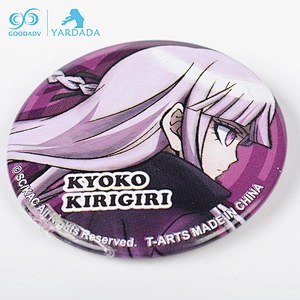 Custom oem printing round tinplate pin button badge