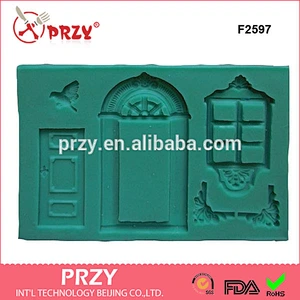 F2597 WINDOW and DOOR shape silicone mold / Sugarcraft Cake Decorating Fondant / fimo mold