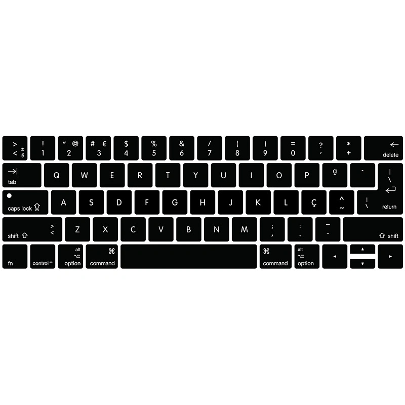 US/EU Version Portuguese Silicone Keyboard Cover skinr for mackbook pro keyboard cover 13 touch bar