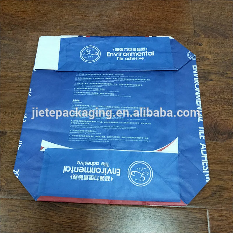 20kg Multilayer paper tile adhesive packaging cement bag/sacks for chemical,mortar,cement,wall putty powder
