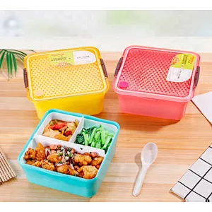 Promotional Plastic Bento Lunch Box with Spoon