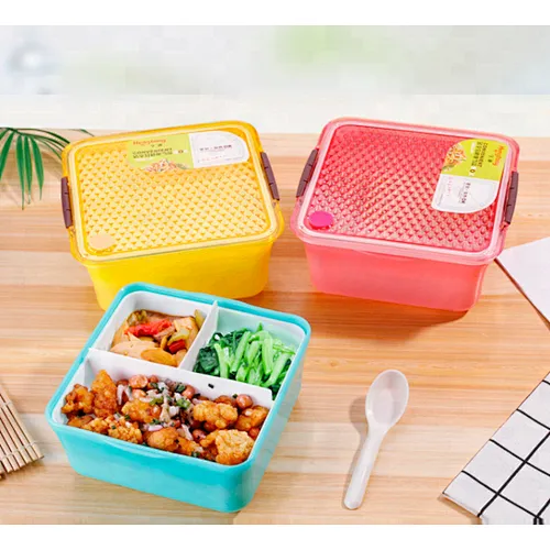 Promotional Plastic Bento Lunch Box with Spoon
