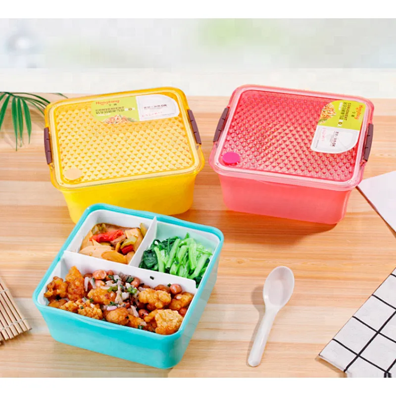 Promotional Plastic Bento Lunch Box with Spoon