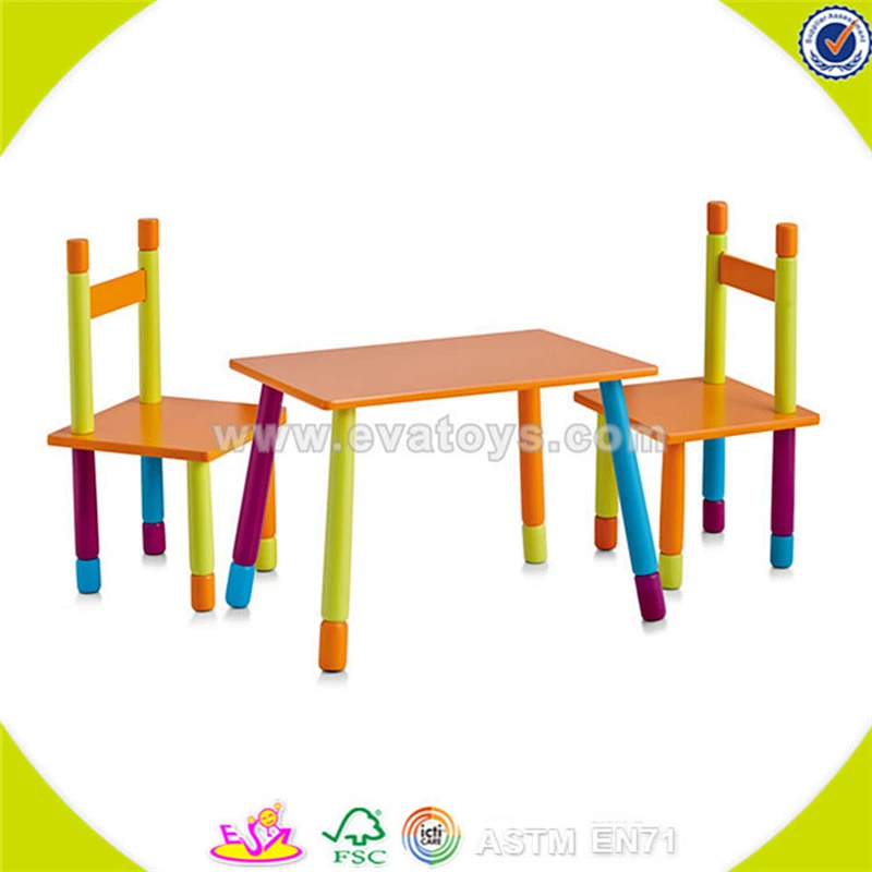 Wholesale cute design wooden kids furniture top quality wooden kids furniture table and chairs W08G086