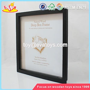 Wholesale household children wooden black picture frame top quality wooden black picture frame W09A006