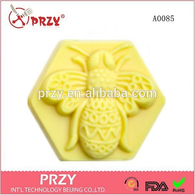 silicone filigree bee soap mold