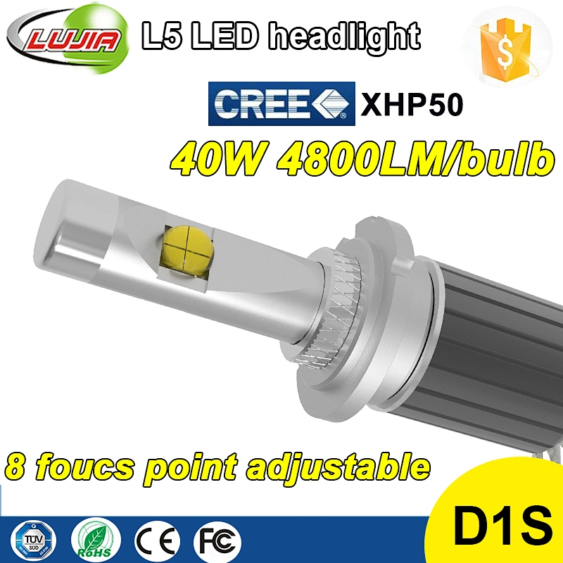 lujia 60w car LED Headlights bulb kit ,auto spares XHP70 car LED headlight D1s D2s D3s D4s 6600LM P70