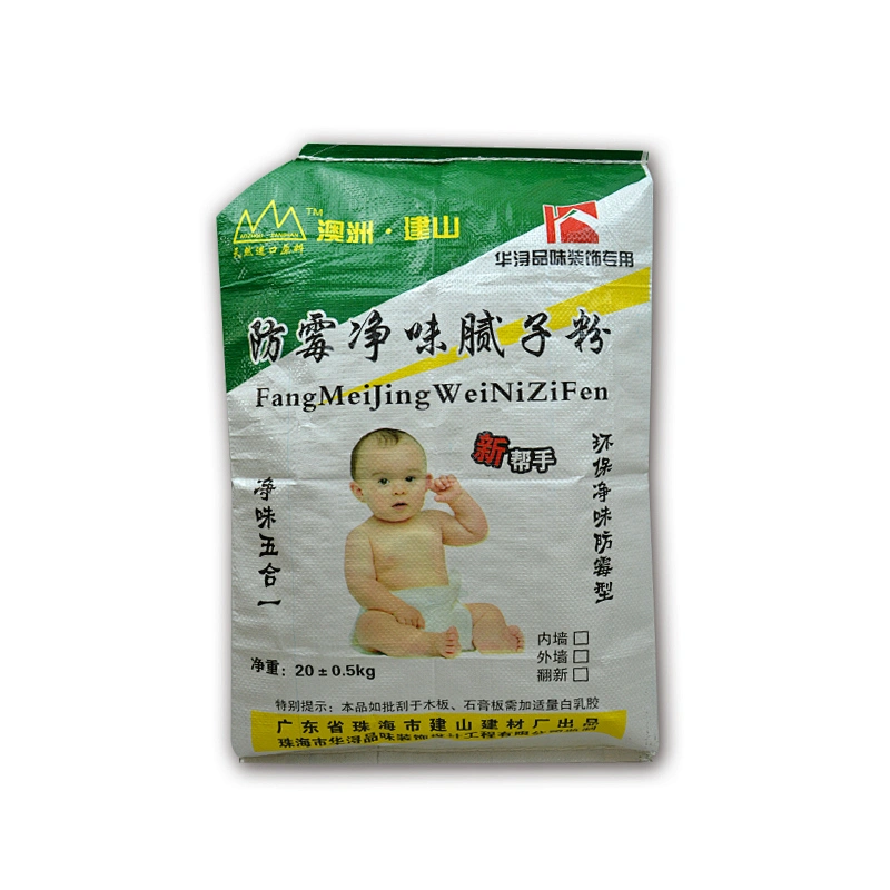 20kg pp woven putty powder packing bag with printing