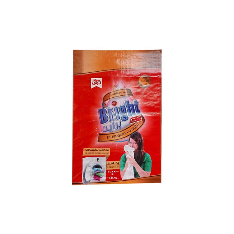 Customized design detergent plastic bag pp woven washing powder sack 16kg pouch