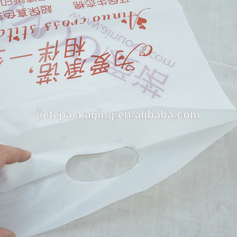 Wholesale Customized Cheap PE Plastic Shopping Die Cut Handle Bag