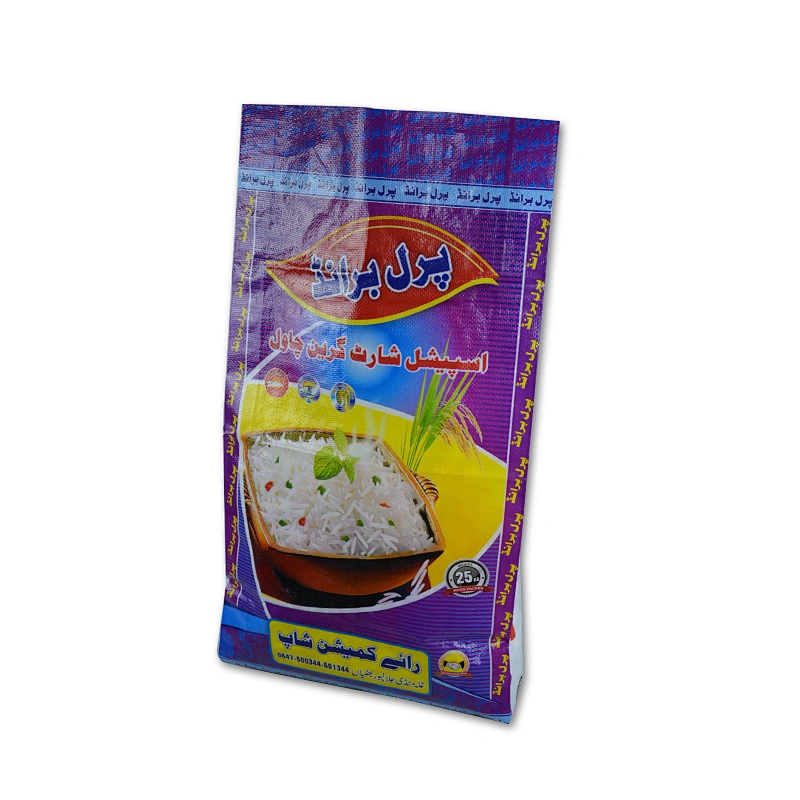 Purple pp woven rice packaging bag 10kg 25kg wholesale
