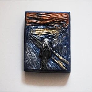 Handmade Inspired Creative The Scream Parody Soap Edvard Munch Stocking gift Soap Silicone Mold