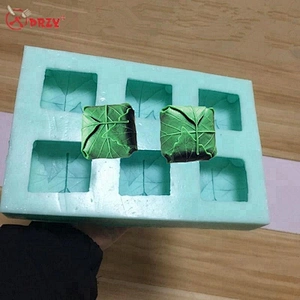 2018 new 6hole leaves shaped silicone mold 3d fondant Cake decoration molds Handmade leaf soap molds