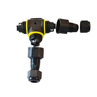 T Type Nylon IP68 M20 Electric LED Light Waterproof Connector