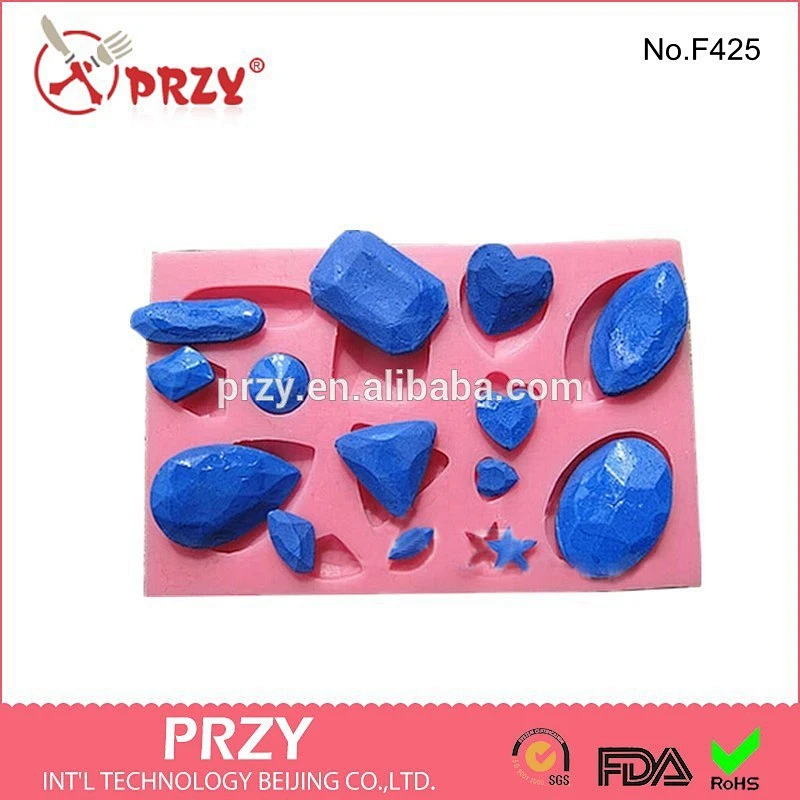 Gem collection fondant cake decorating mold, chocolate mold