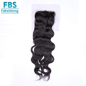2018 FBS high quality natural black color Brazilian 4*4 lace closure