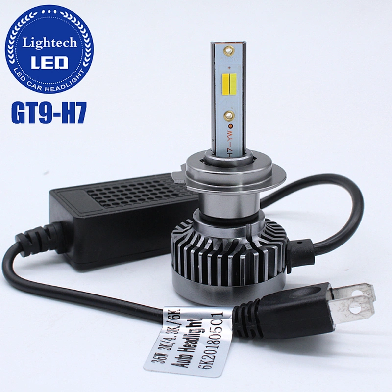 ERROR FREE GT9 Lightech Led Headlight CANBUS EMC 60W 8000LM H7 H11 HB3 9005 H1 3 Color All in One LED Headlight