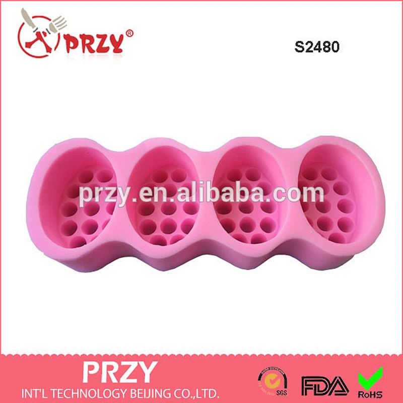 S2480 4 cavity Massage silicone soap molds