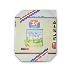 10kg 15kg 25kg potato starch packing paper bags with valve port for wholesale