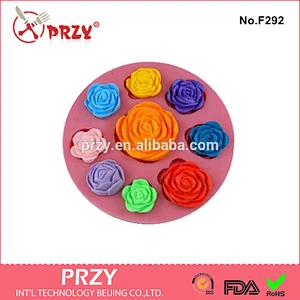 muti shapes rose silicone fondant mold,cake decorating silicone fondant mold