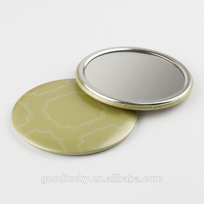 Round promotion gifts pocket cosmetic mirror with desgin
