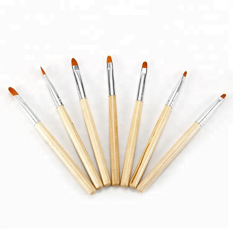 7pcs Painting Wooden Brush Nail Art Manicure Design Draw Paint Acrylic Nail Polish Brush Sets